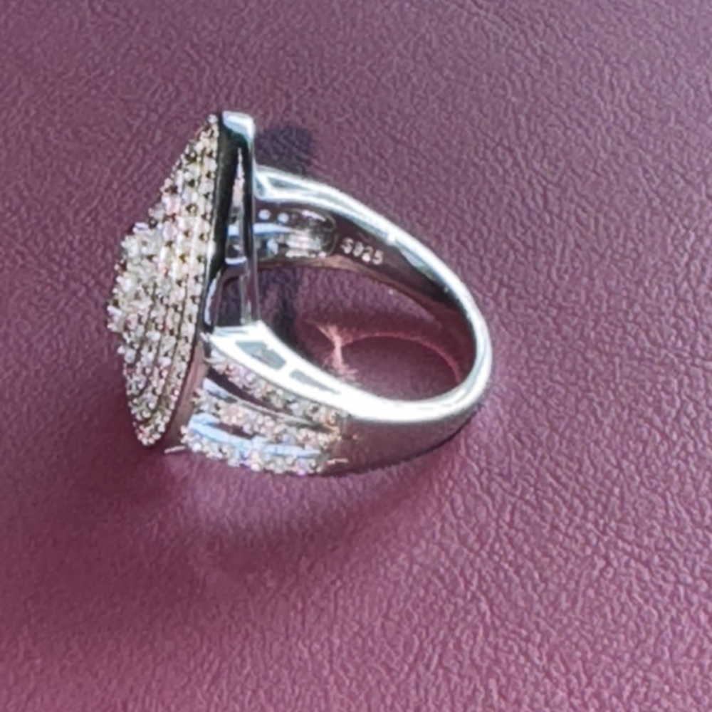 Elegant Silver Teardrop Ring 925 - Picture 6 of 6